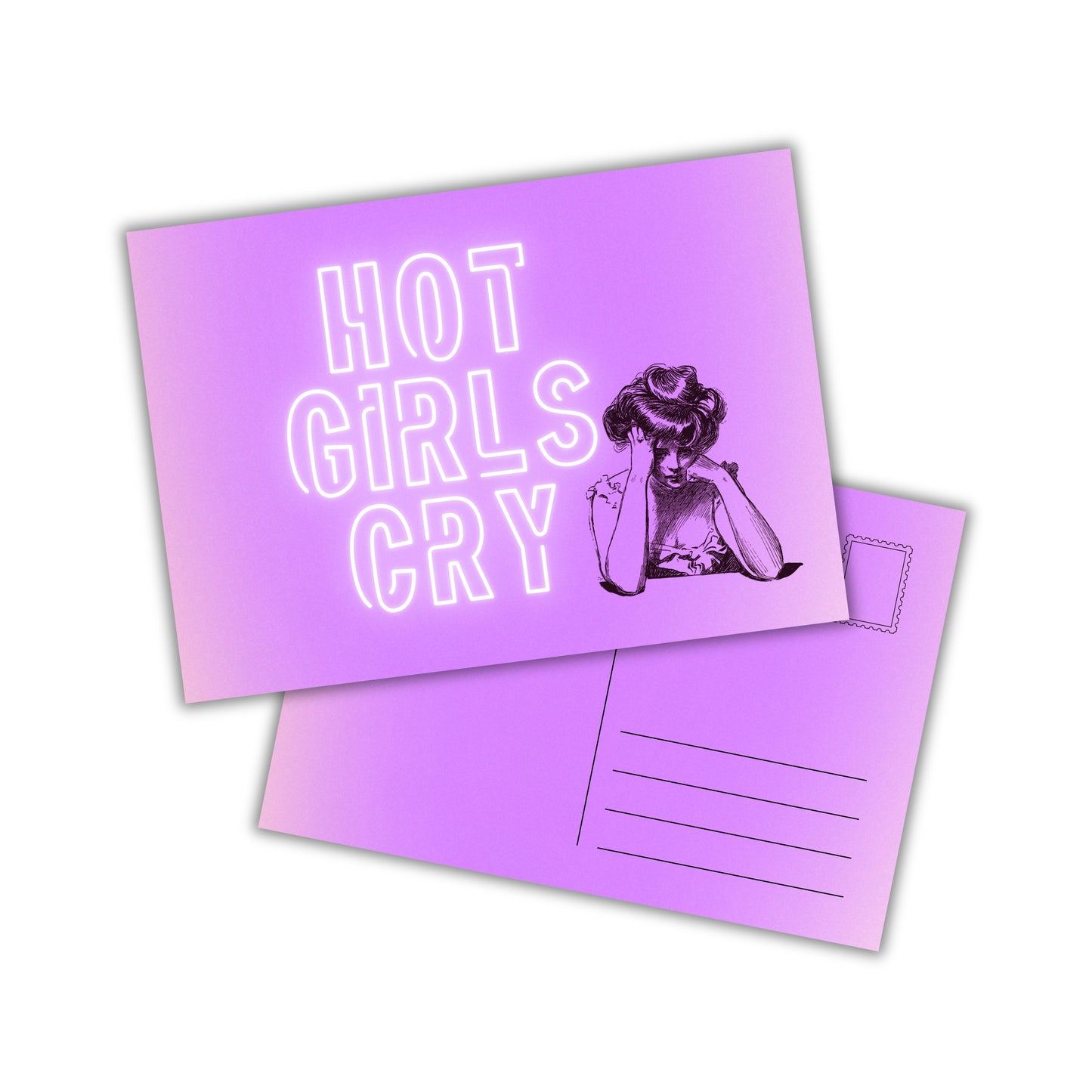 Postkarte HOT GIRLS CRY