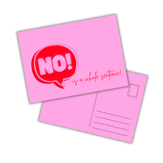 Postkarte NO IS A WHOLE SENTENCE