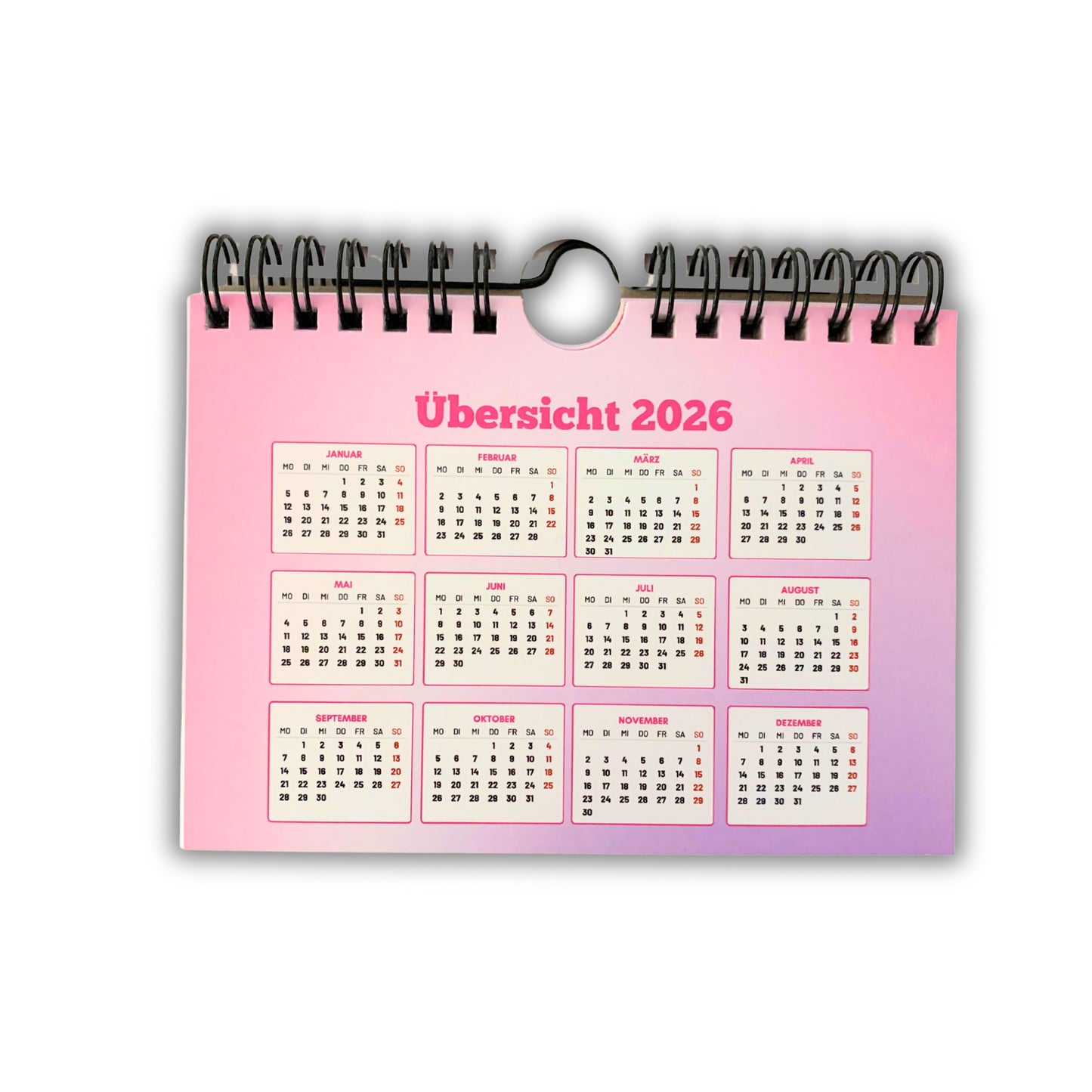 Mini-Wochenkalender für die Wand
