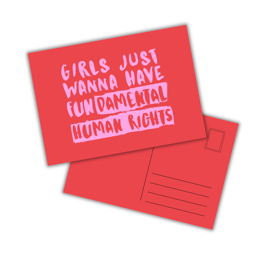 Postkarte GIRLS JUST WANNA