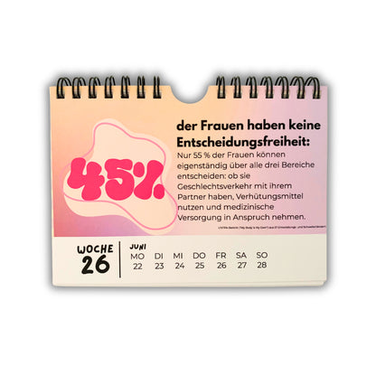 Mini-Wochenkalender für die Wand