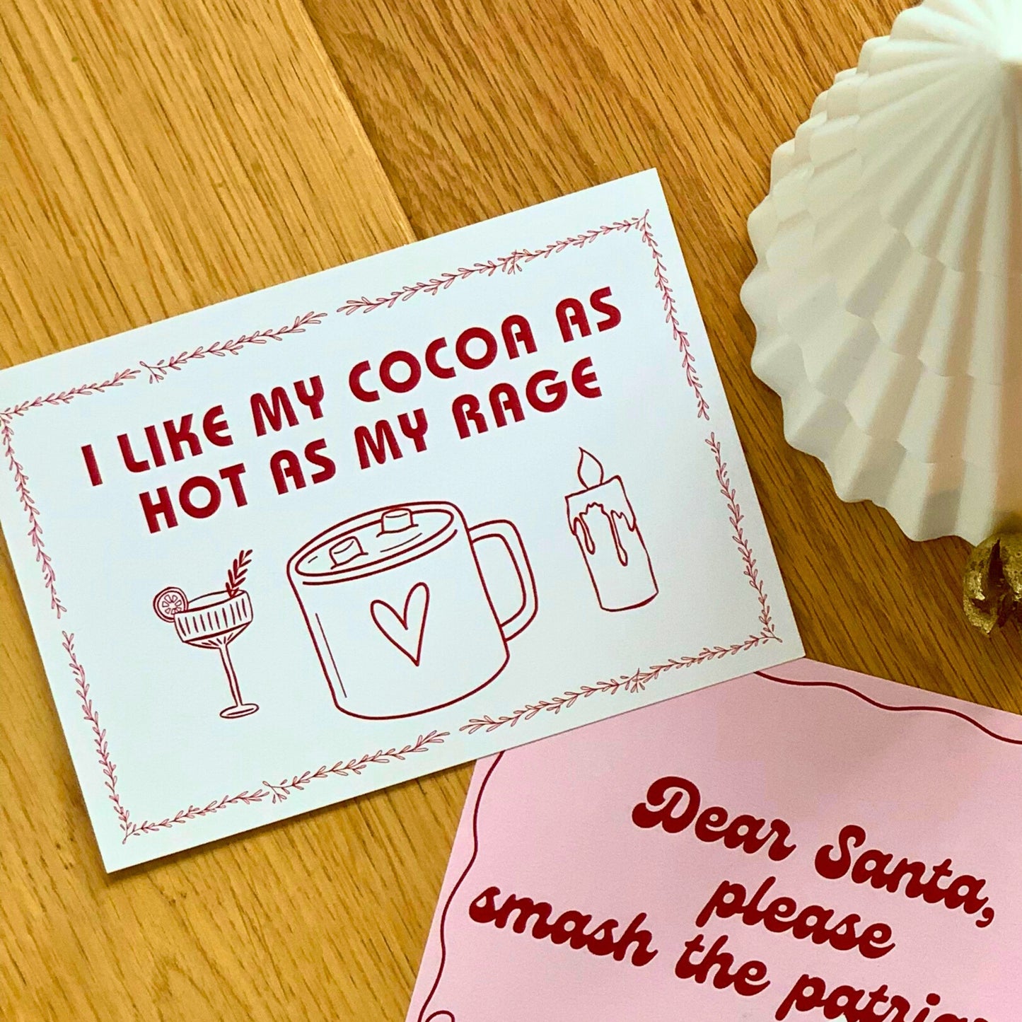 Karte "I like my rage as hot as my cocoa"